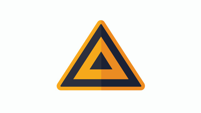 Hazard sign icon vector triangle flat vector isolated
