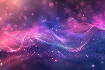 purple and pink gradient background with bokeh lights, light effects, in the style of digital art - obrazy, fototapety, plakaty
