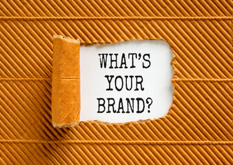 Branding and what is your brand symbol. Concept words What is your brand on beautiful white paper. Beautiful brown paper background. Business branding what is your brand concept. Copy space.