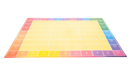 A vibrant board displaying a sequence of numbers in various colors