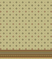 Textile Mughal Floral Motif Border Pattern.Traditional Indian Motif.Traditional Arabic motifsdigital flowers design and leaves motif.beautiful scarf print design for textile print in fabric.