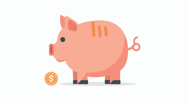 Moneybox sign icon  illustration . Pig piggy bank  coi