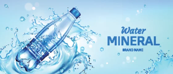 Foto op Plexiglas sample mineral water poster © AC