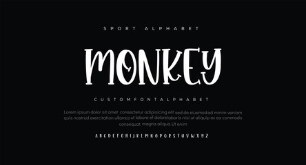 Monkey bold small alphabet letter logo design