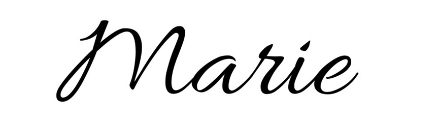 Marie - black color - name written - ideal for websites,, presentations, greetings, banners, cards,, t-shirt, sweatshirt, prints, cricut, silhouette, sublimation