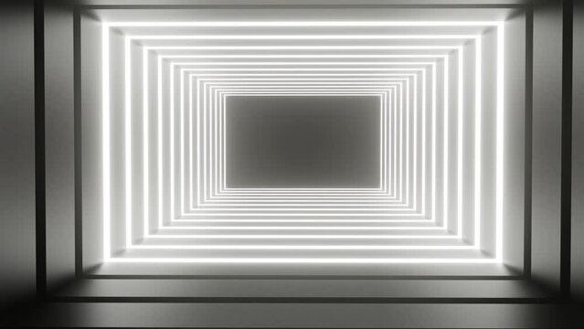 animation of rectangular light running from back to front