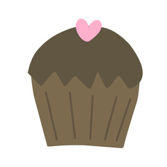 cute cupcakes vector illustration
