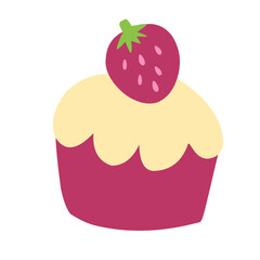 cute cupcakes vector illustration