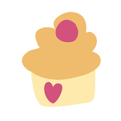 cute cupcakes vector illustration