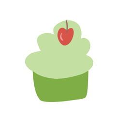 cute cupcakes vector illustration