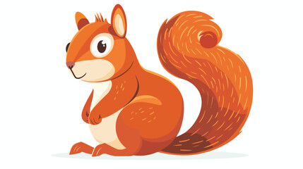 Squirrel. Cute cartoon character. Vector illustration