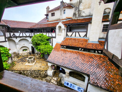 Dracula Castle, Castle Dracula, Bran Castle, T&ouml;rzburg or Castelul Bran in the village of Bran, Transylvania in Romania in summer