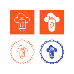 Usb Cloud Vector Icon