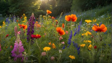 A gorgeous wildflower garden
 - obrazy, fototapety, plakaty