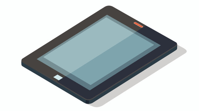 Tablet With Screen And Button For Your Project flat vector