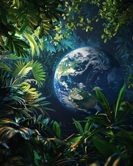 Obraz na płótnie Canvas Earth day concept with globe