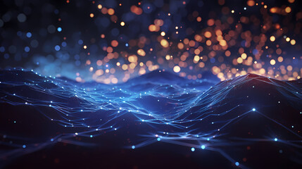 Fototapeta premium Abstract particles background