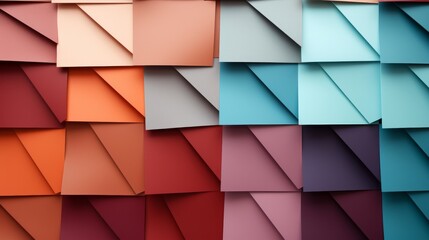 Multicolored Paper Wall Display