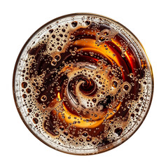 Root Beers Cola soda bubbles in glass