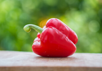 Close up red bell pepper - 773997965