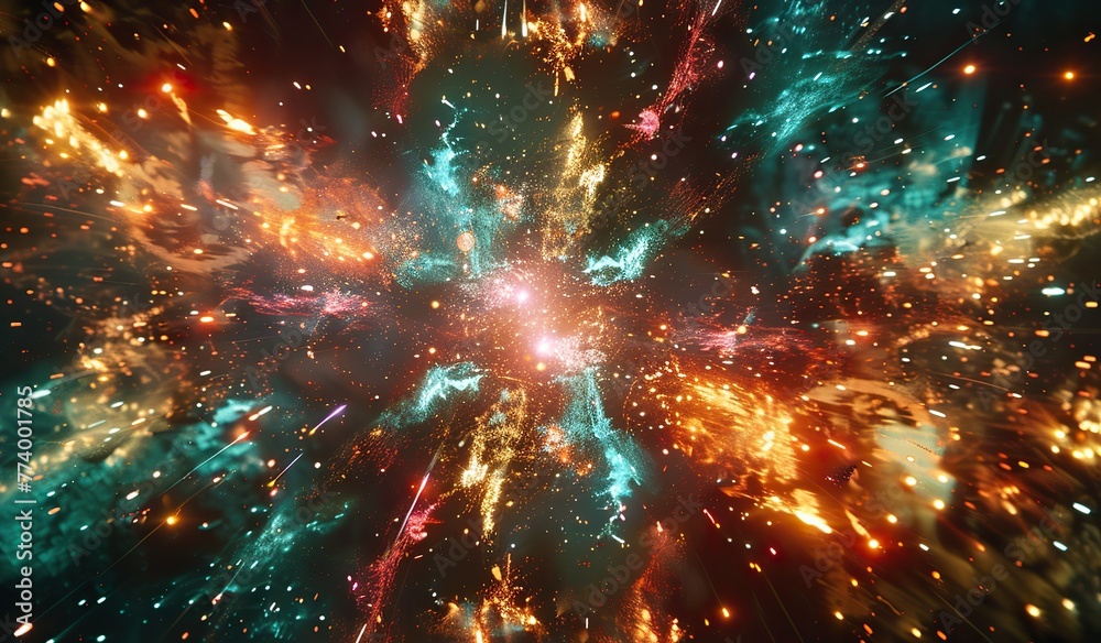 Canvas Prints color and light explosion in space. the concept of cosmic phenomena and astrophysics.