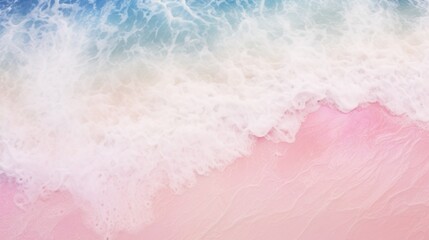 A pink ocean wave with a blue and white background