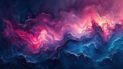 Swirling hues of blue and pink in a mesmerizing gradient - obrazy, fototapety, plakaty