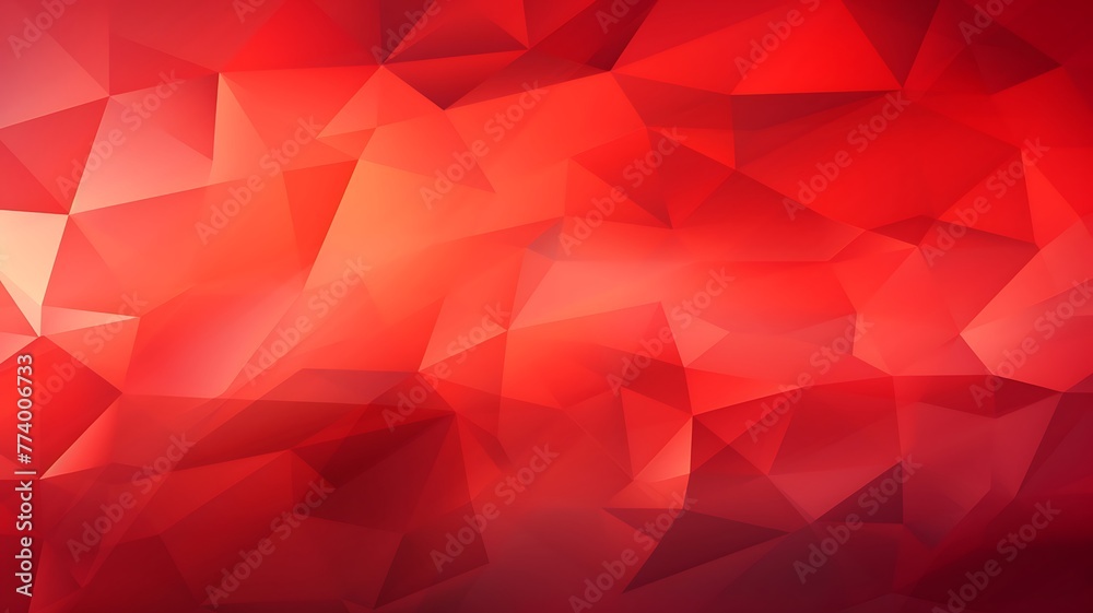 Wall mural Abstract Perspectives: Red Panorama Banner with Triangular Elements - Wall murals