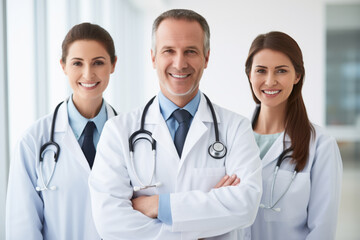 Diverse Medical Team in Smiling Portrait