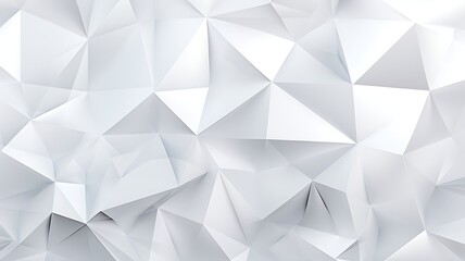 Triangular Tapestry: Abstract White Background in Panorama Banner