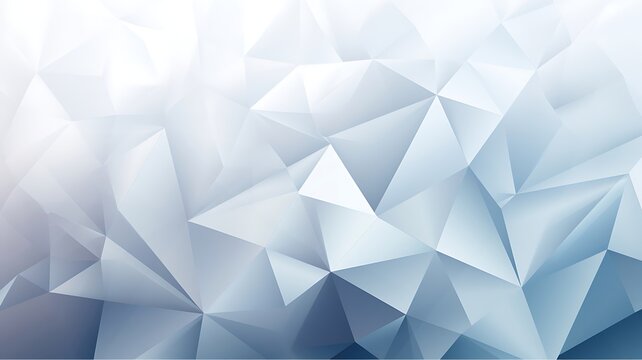 Triangular Tapestry: Abstract White Background in Panorama Banner