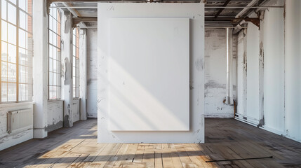 empty canvas mockup for advertising, poster template