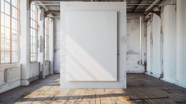 empty canvas mockup for advertising, poster template