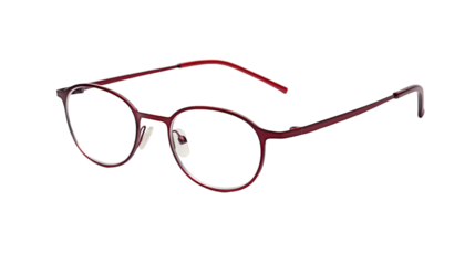 A pair of stylish glasses resting on a pristine white background