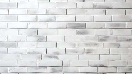 Detailed Brickwork: Wide White Colored Background Banner Close-Up
