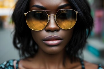 Fototapeta premium a woman wearing sunglasses