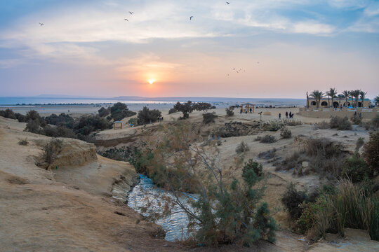 Fayum Oasis, Sunset in the Desert, Desert, Egypt