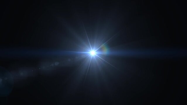 Optical lens flare effect on black backgound