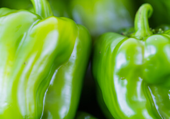 Close up green bell pepper - 774023502