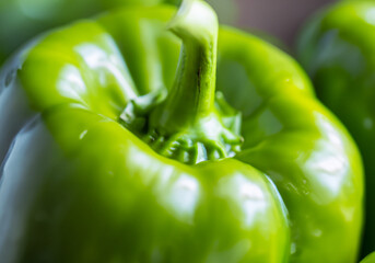 Close up green bell pepper - 774023559