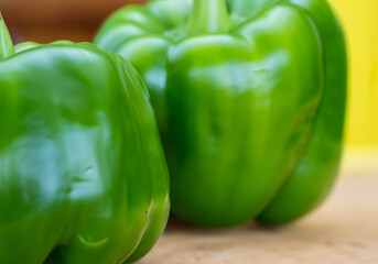 Close up green bell pepper - 774023595