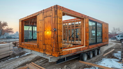 Truck With Wooden Structure on the Back