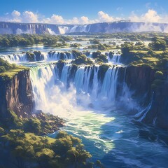 Captivating Waterfall Spectacle - Victoria Falls