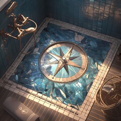 Fototapeta na wymiar Indulge in the Ultimate Relaxation with a Stylish Bathroom Mosaic