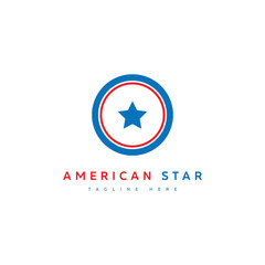 American star logo vector template