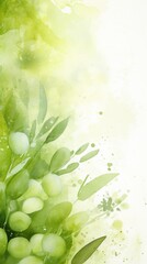 Olive watercolor abstract background
