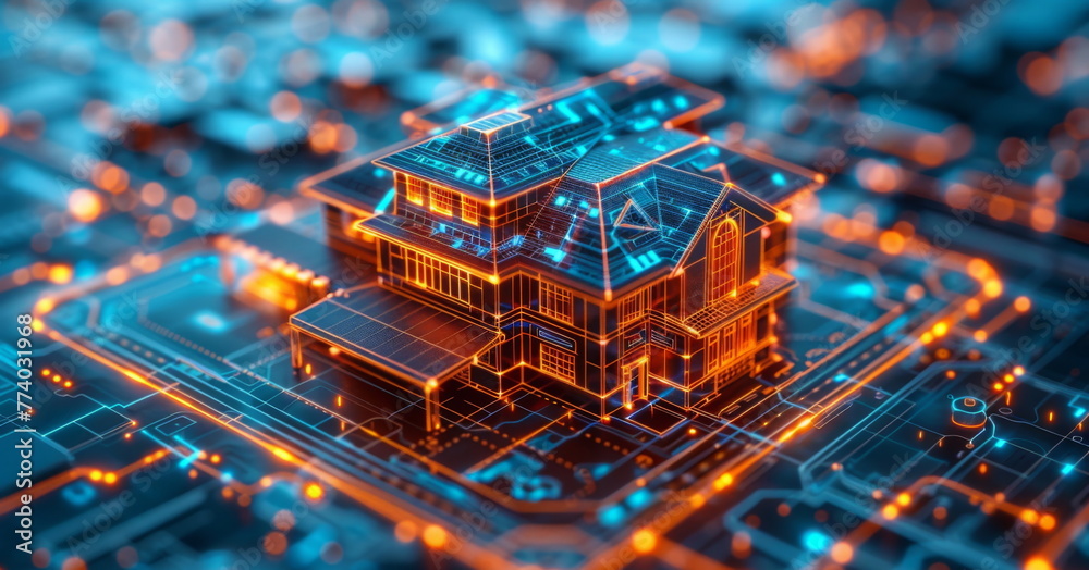 Poster house on top of a computer chip