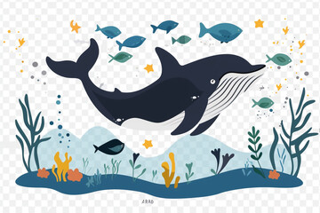 Obraz premium Blue Zenith World Ocean Day Concept isolated on a transparent background world ocean day concept