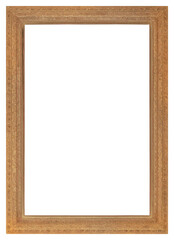 Patterned wooden picture frame in PNG format on a transparent background.
