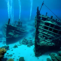 Fototapeten antique ship wrecks, ai-generatet © Dr. N. Lange